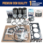 STD Overhaul Rebuild Kit for Kubota D1105 3 Cylinder Engine
