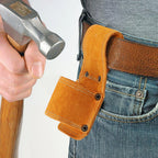Cowhide Leather Tool Clip for Construction Workers and Carpenters