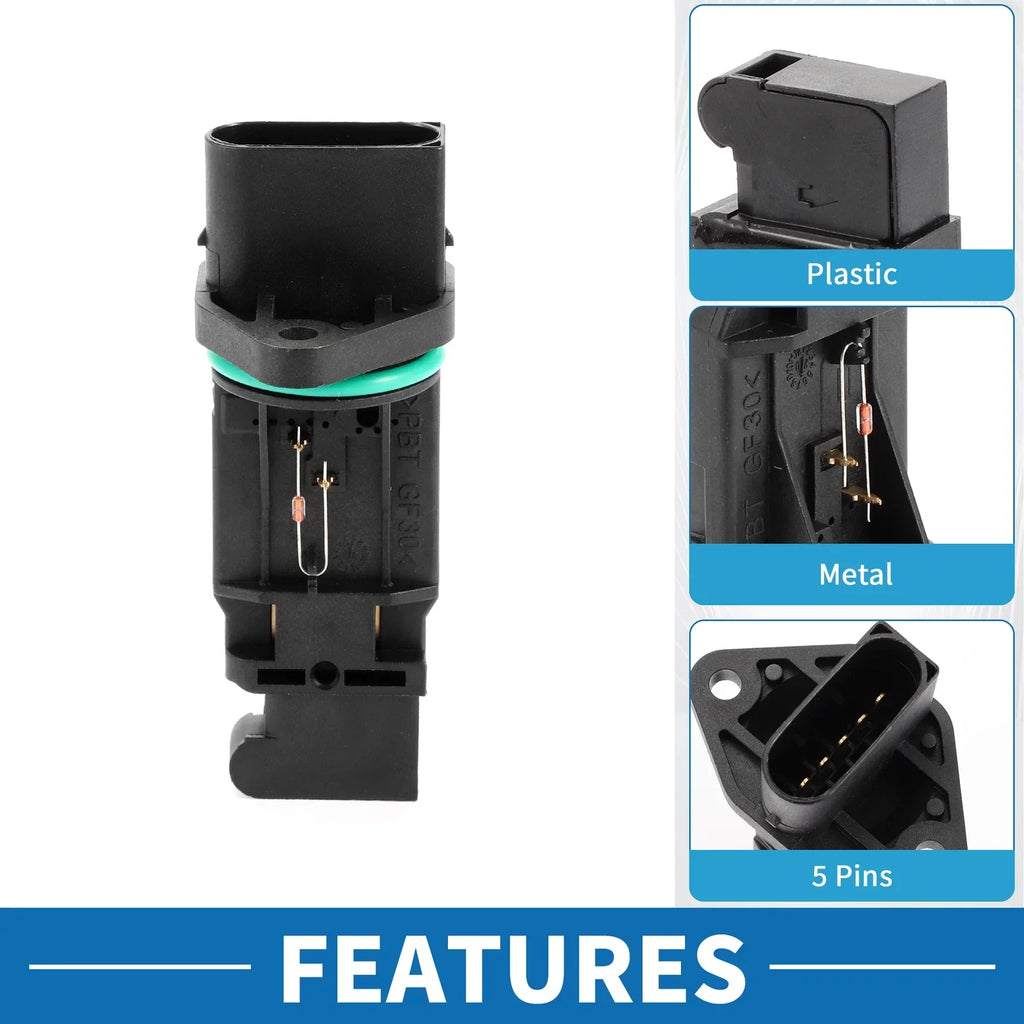 Mass Air Flow Sensor for BMW E46 E39 E38 Plastic Black
