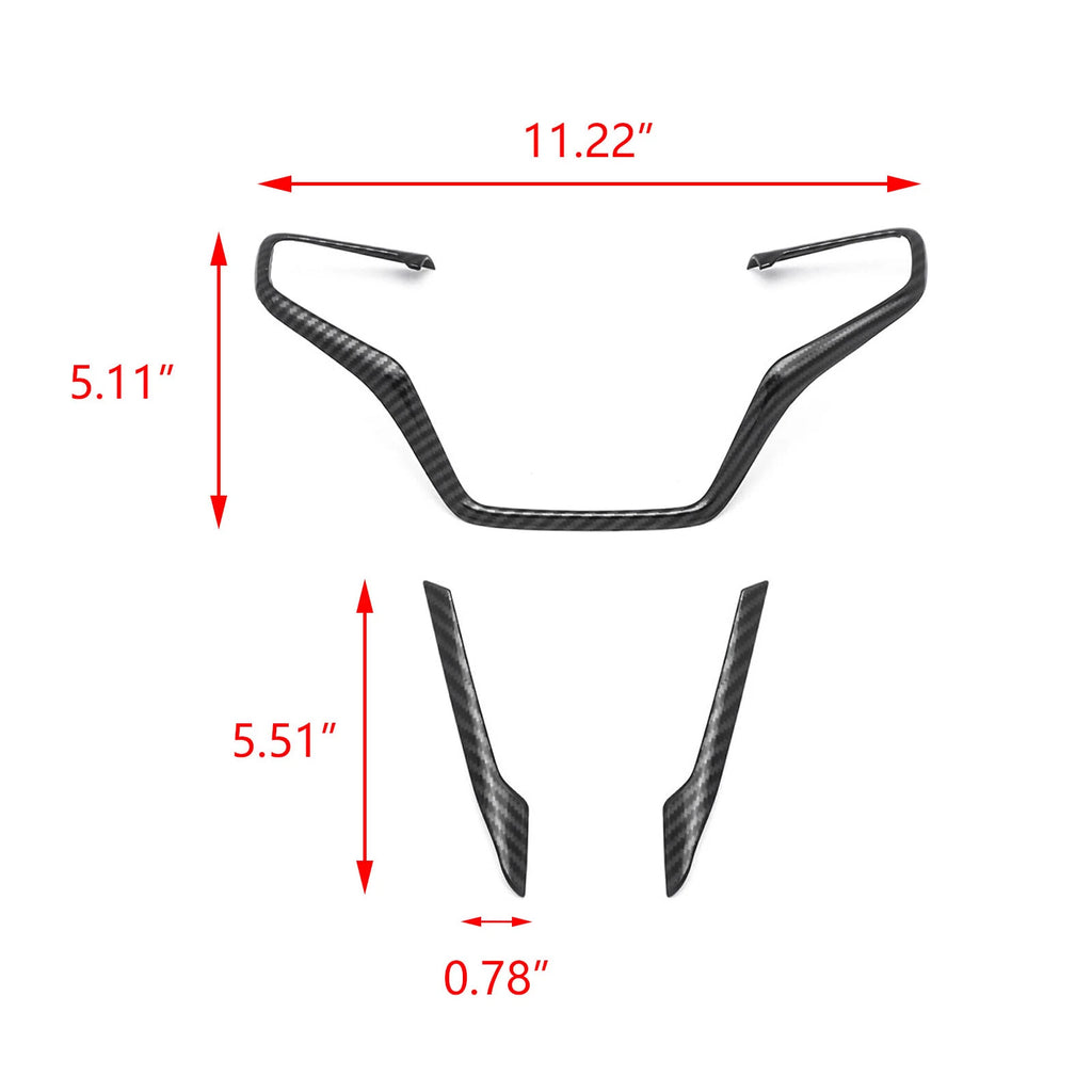 Carbon Fiber ABS Driver Side Frame Overlay Decor Kit for Honda Civic (2016-2021)