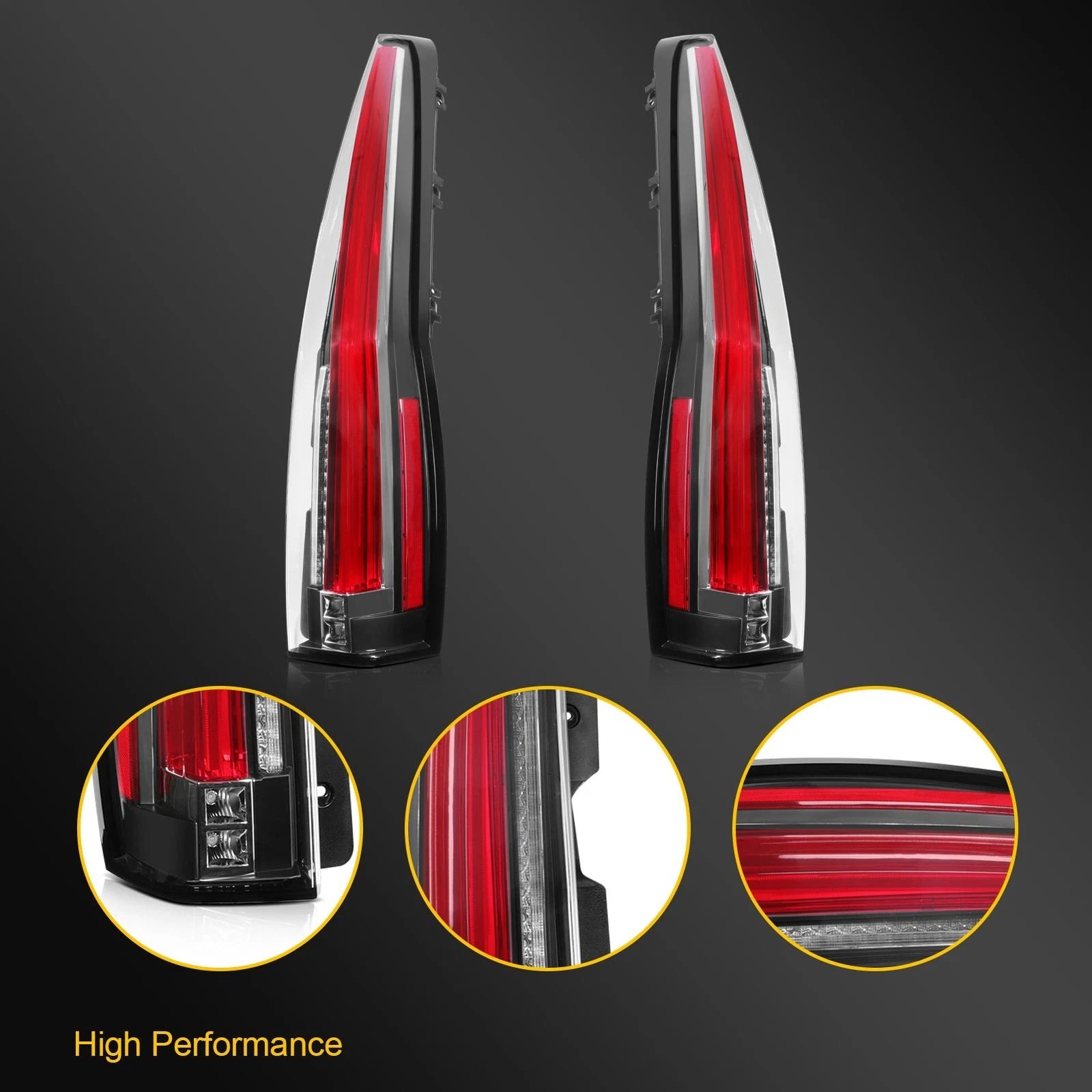 LED Tail Lights for GMC Yukon Tahoe Chevy Suburban (2007–2014) Pair
