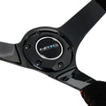 NRG 35cm 3" Deep Dish Suede Steering Wheel for Universal (2010–2023)