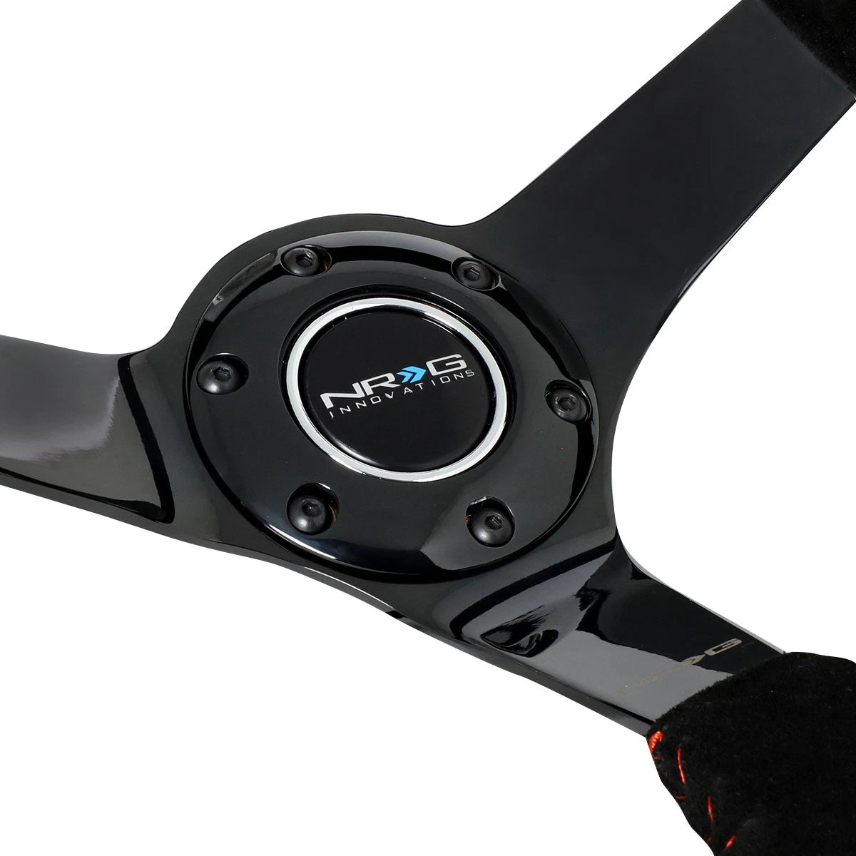 NRG 35cm 3" Deep Dish Suede Steering Wheel for Universal (2010–2023)