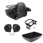 Trunk Backrest Luggage Rack Speakers for Harley Touring (1997–2008)