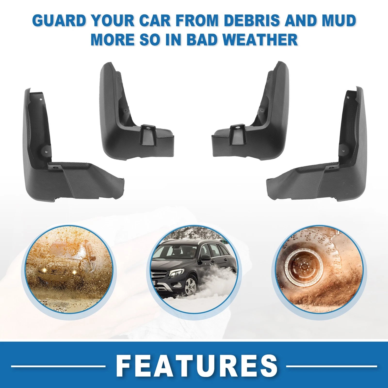 Mud Flap Splash Guard for Subaru Crosstrek (2016–2020)
