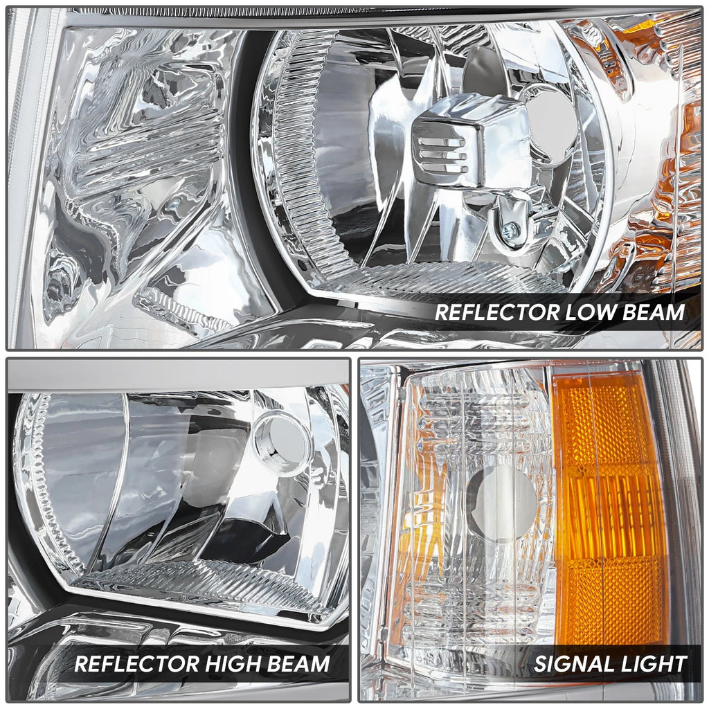 Left Chrome Housing Headlight Lamp for Chevy Silverado 1500 2500 3500 HD (2007–2014)