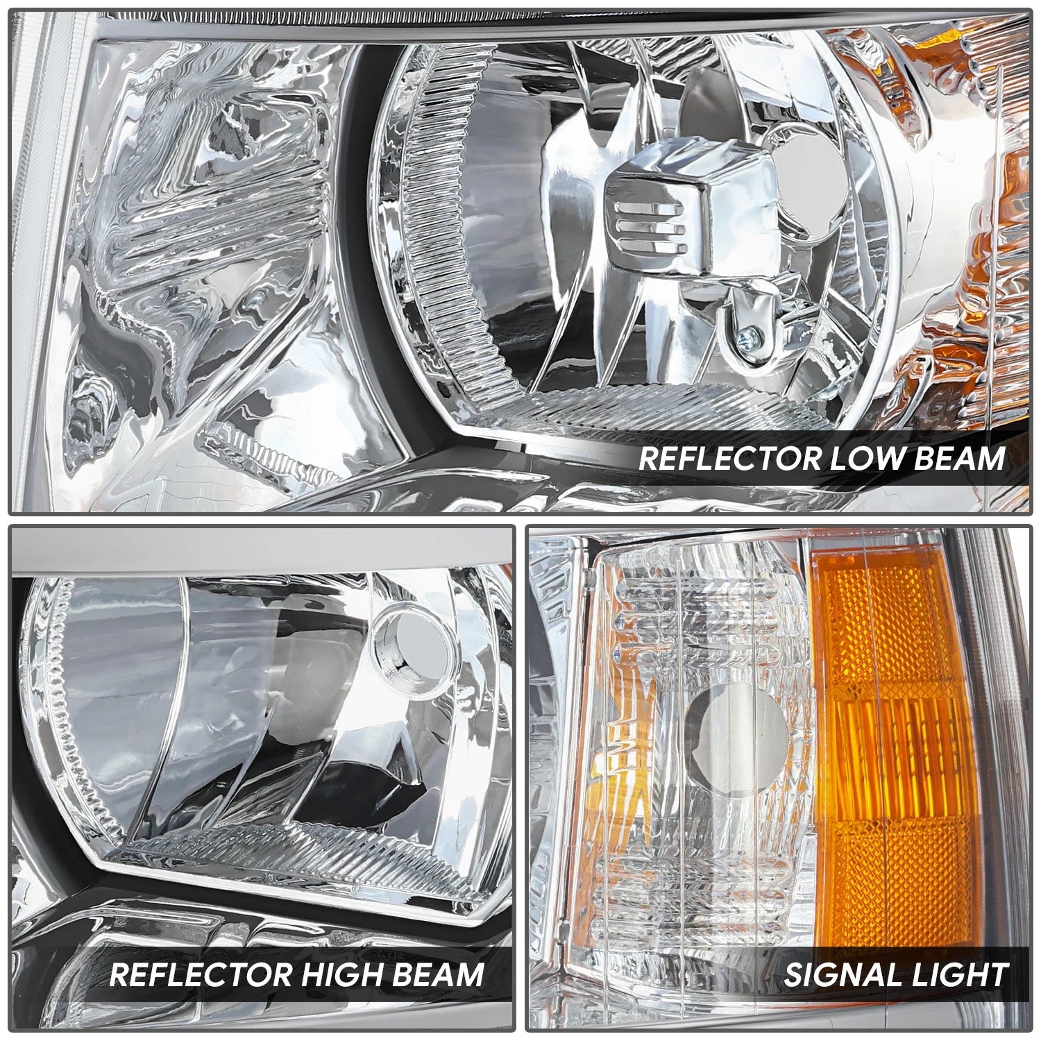 Left Chrome Housing Headlight Lamp for Chevy Silverado 1500 2500 3500 HD (2007–2014)