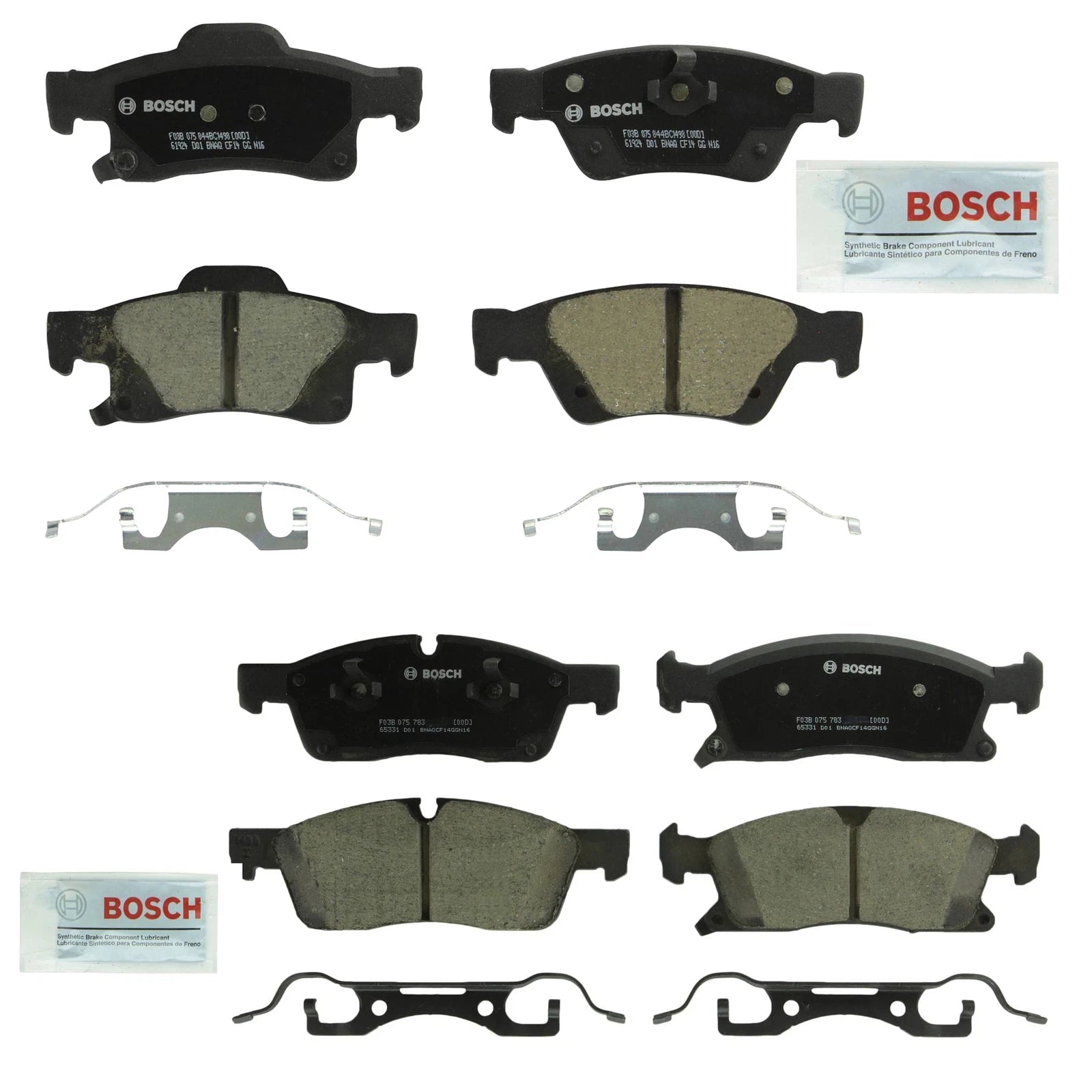 Bosch QuietCast Disc Brake Pads Kit for Dodge Jeep (Front & Rear)