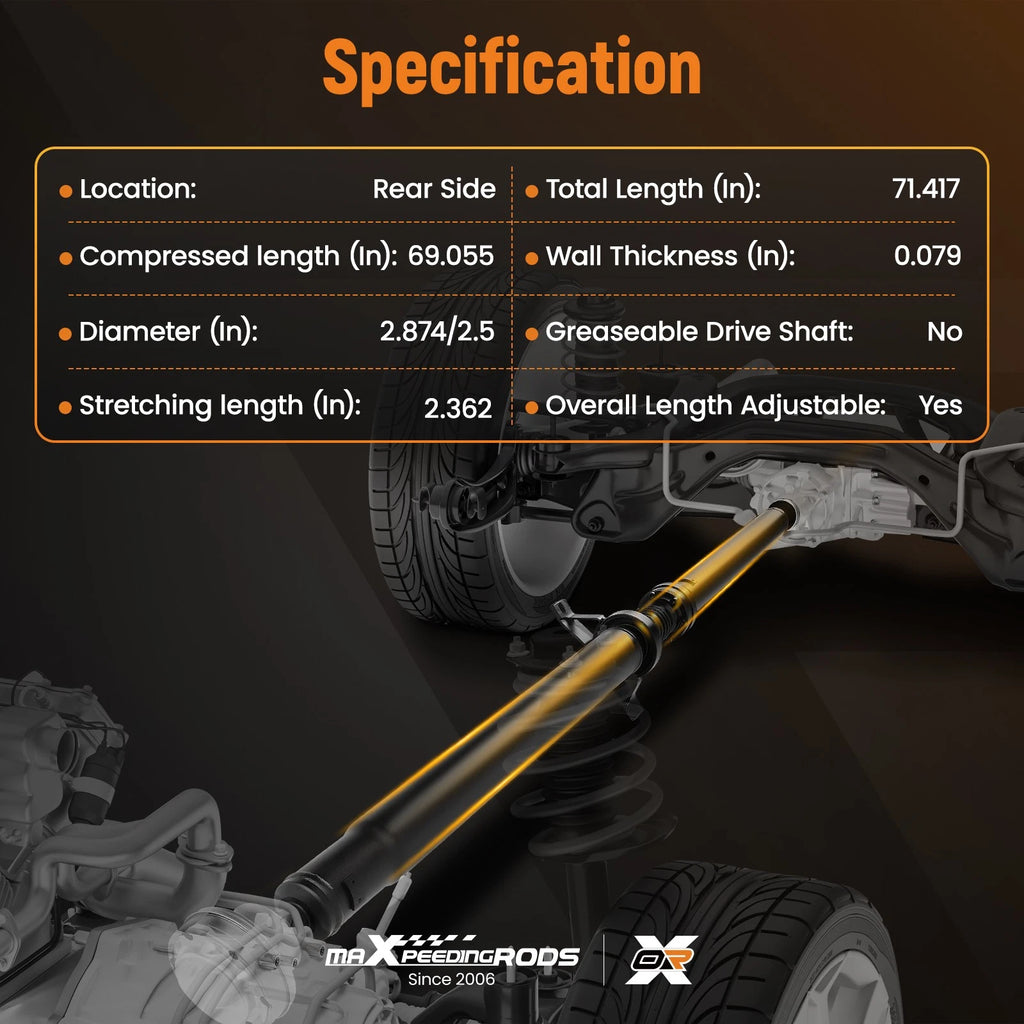 Rear Driveshaft Prop Shaft for Dodge Challenger (2015–2019)