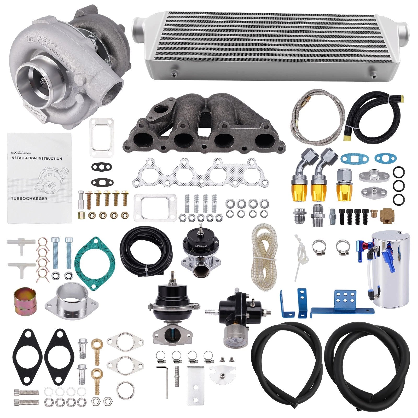 T3/T4 Turbo Manifold Kit for Honda Civic CRX Del Sol (D Series D15 D16)