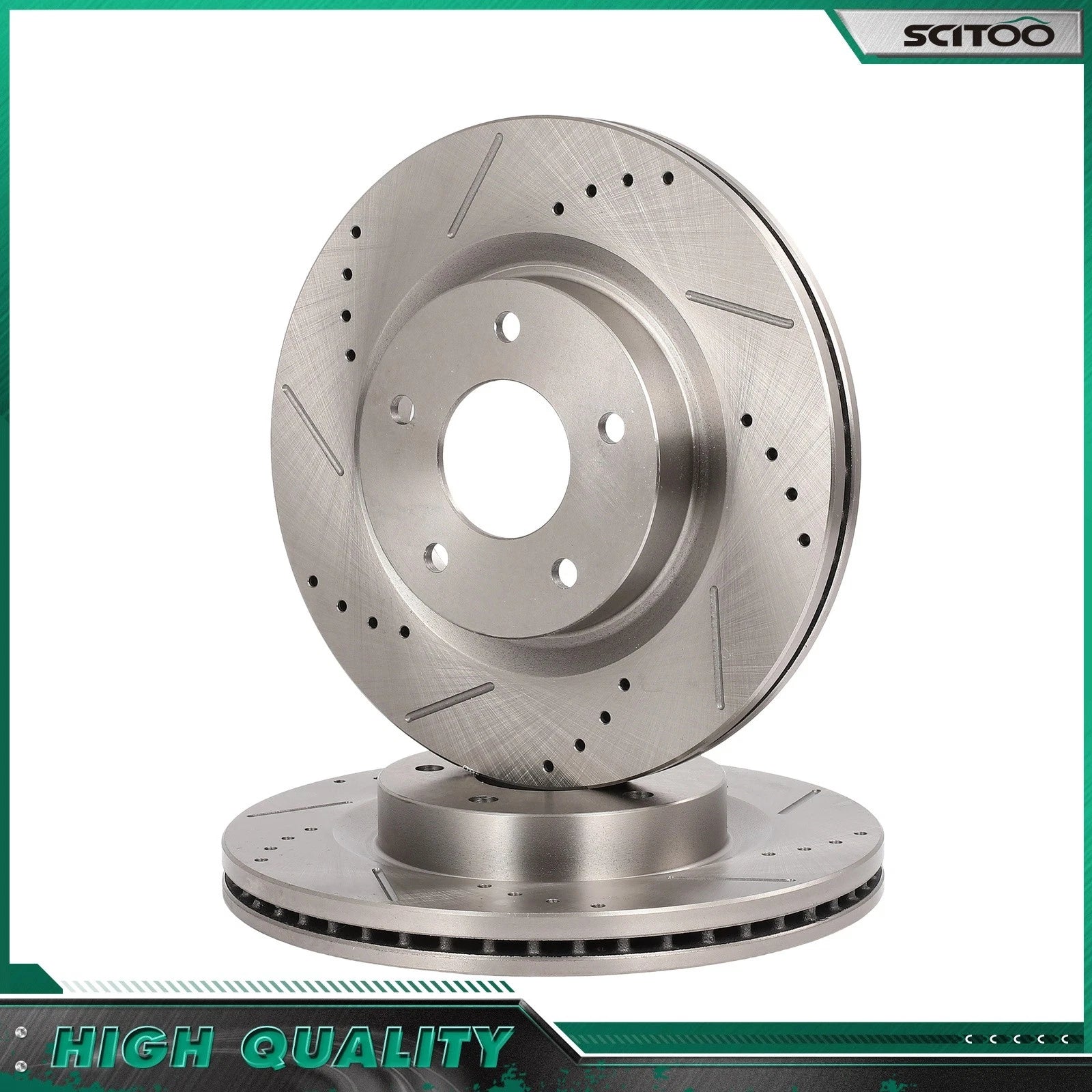 Vented Front Brake Rotors for Nissan Altima (2013) - Drilled & Slotted