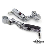 Chrome Gear Skull Footpeg Mount Kit for Defiance 1.25" Engine Guard (N/A)