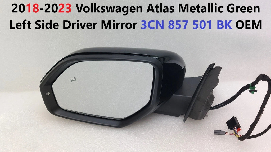 Left Side Driver Mirror for Volkswagen Atlas (2018–2023) 3CN857501BK