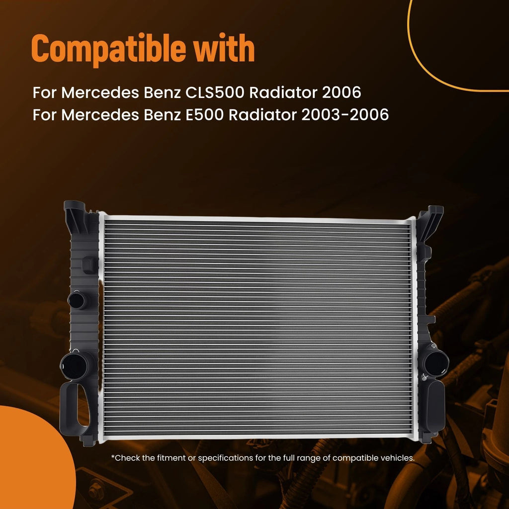 Aluminum Radiator for Mercedes-Benz CLS500 and E500 (2003–2006) AT Trans