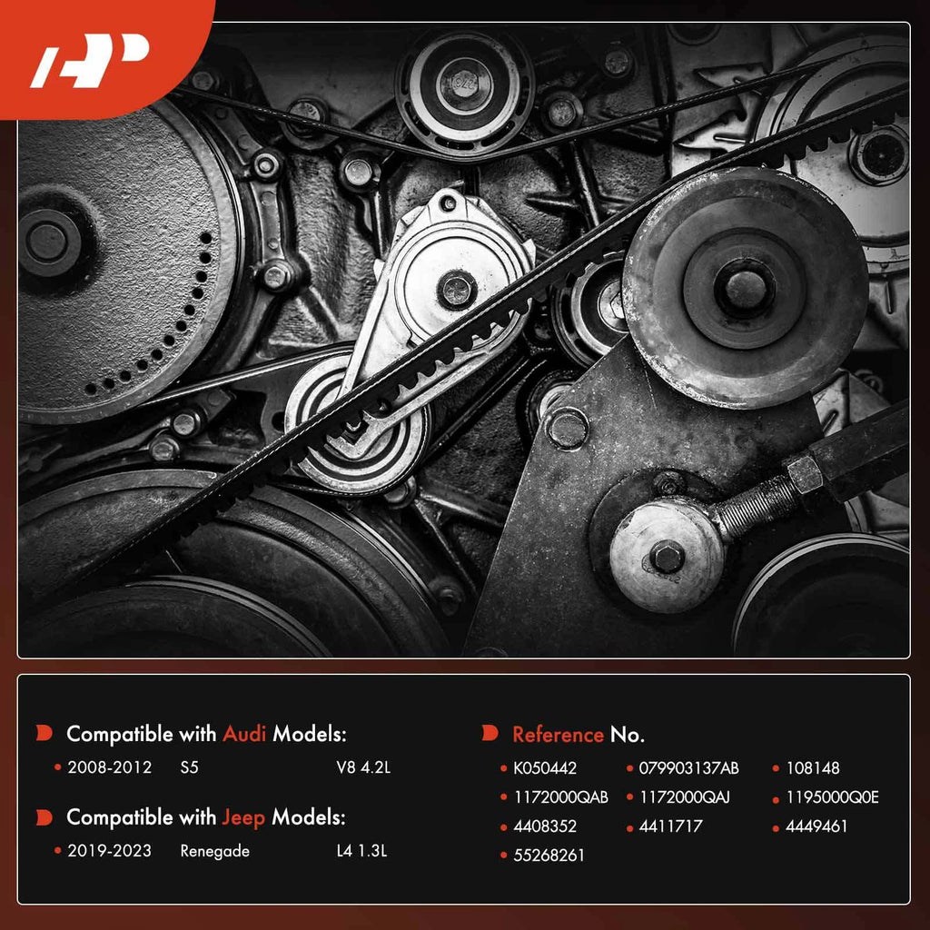 Serpentine Belt for Jeep Renegade (2019–2023) and Audi S5 (2008–2012)