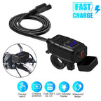 Dual USB Fast Charger Adapter for Motorcycle (Universal)