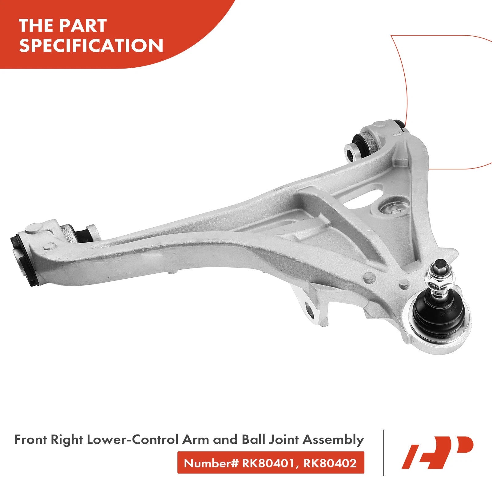 6X Front Control Arm with Ball Joint Tie Rod End for Ford F-150