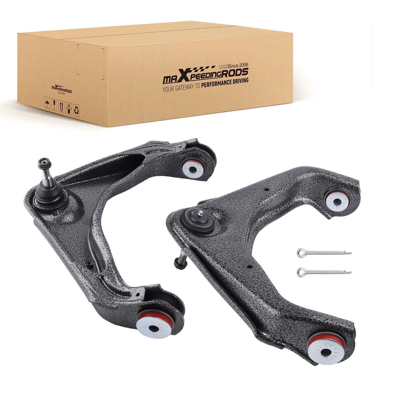 2X Front Upper Control Arms Ball Joints for Chevy Silverado GMC Sierra (2001–2019)