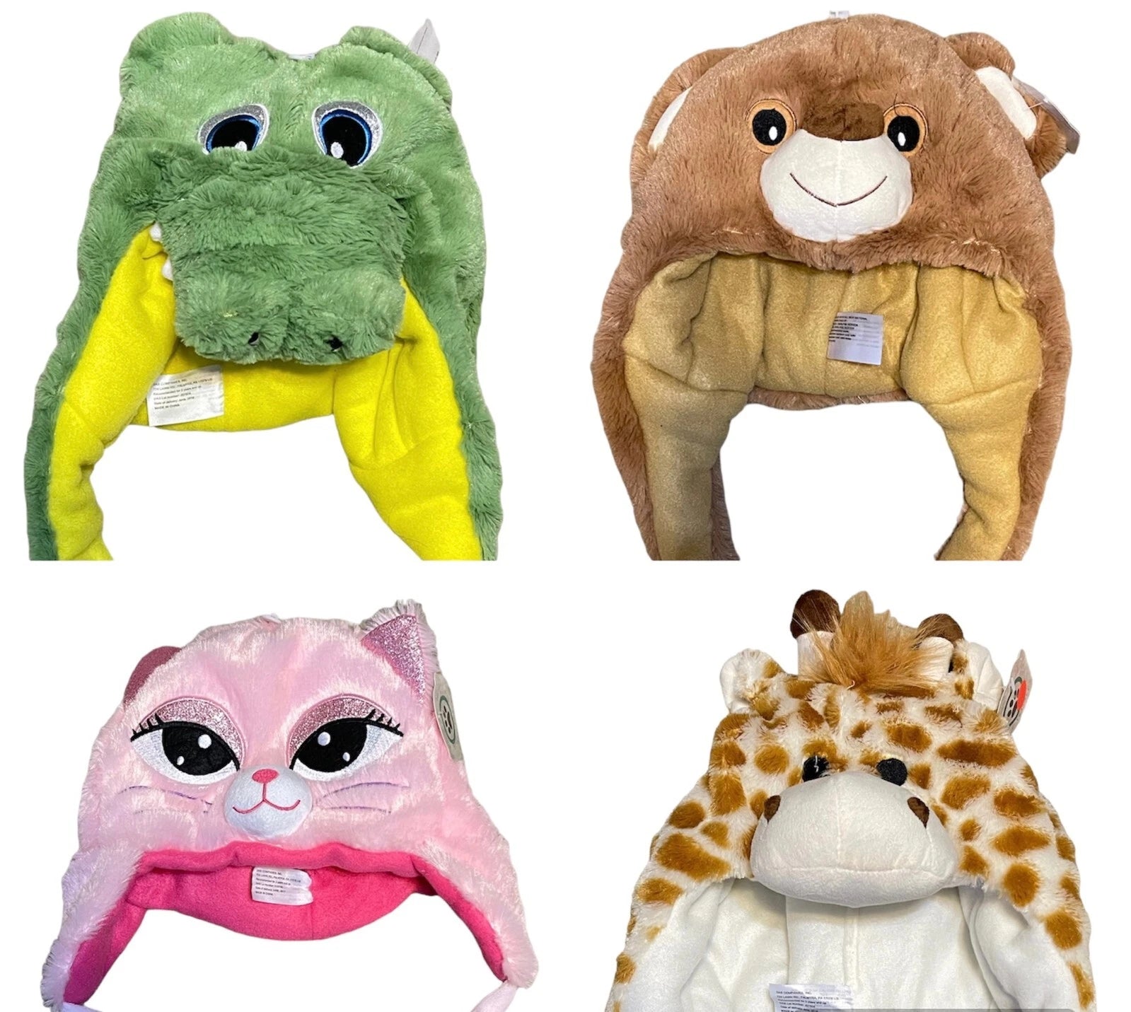 Set of 2 Cute Cartoon Animal Winter Hats for Kids