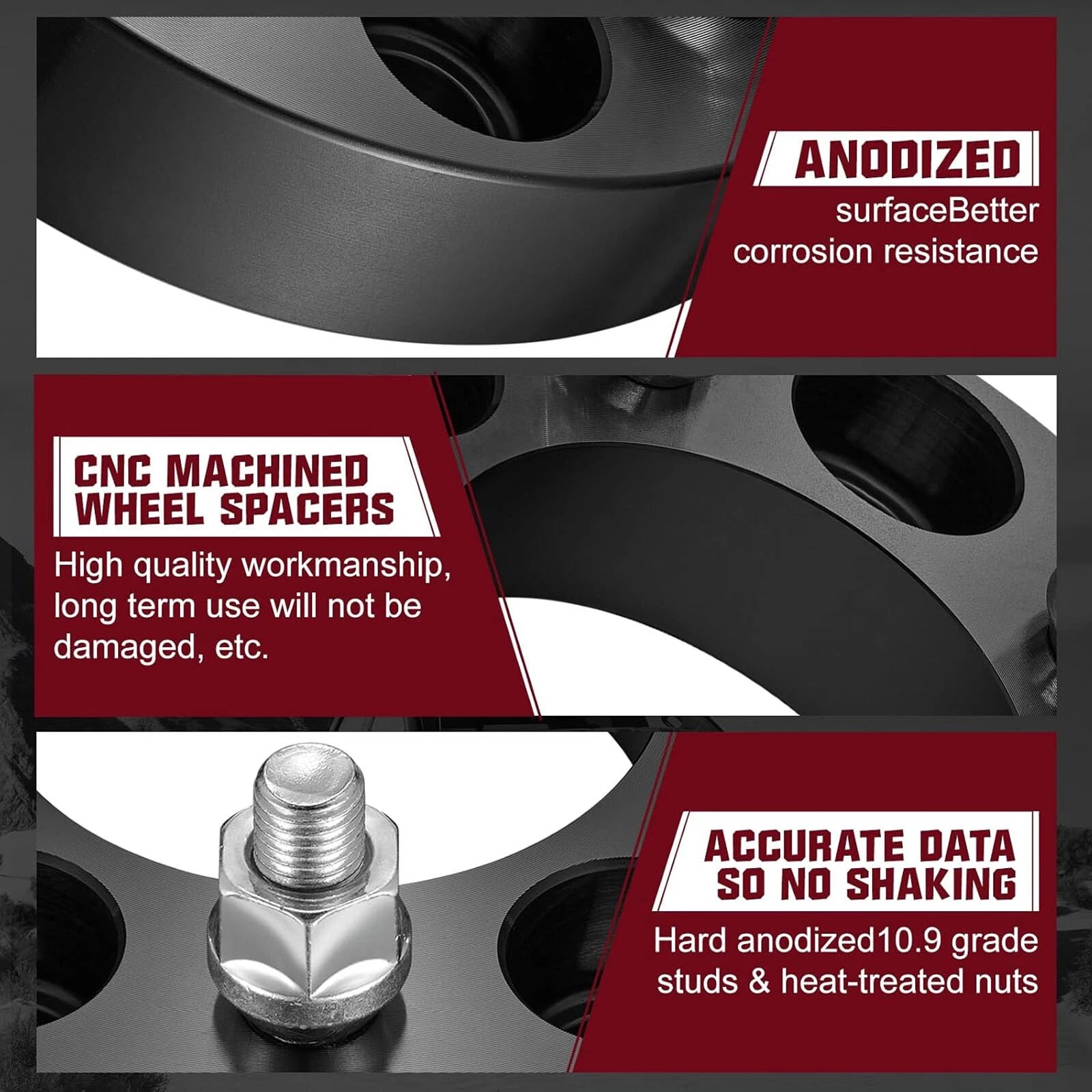 Set of 4 Wheel Adapters 5x120 to 5x114.3 for Cadillac