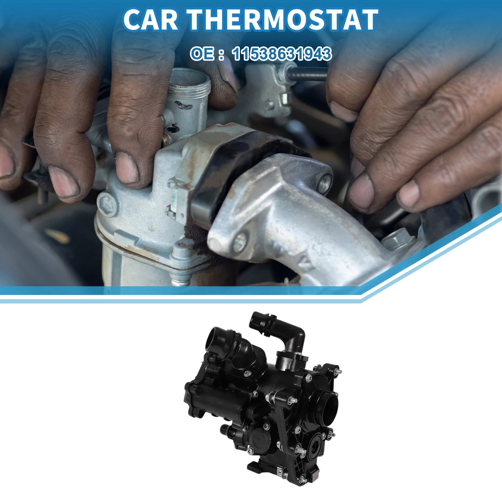 Thermostat No. 11538631943 for BMW 120i 125i (2019–2020) Plastic