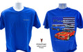 Pontiac Firebird T Shirt Blue American Muscle Flag for Pontiac Firebird (1969–2002)