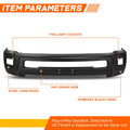 Front Bumper Face Bar for Dodge Ram 2500 3500 (2010–2018) w/ Fog Light Holes Black