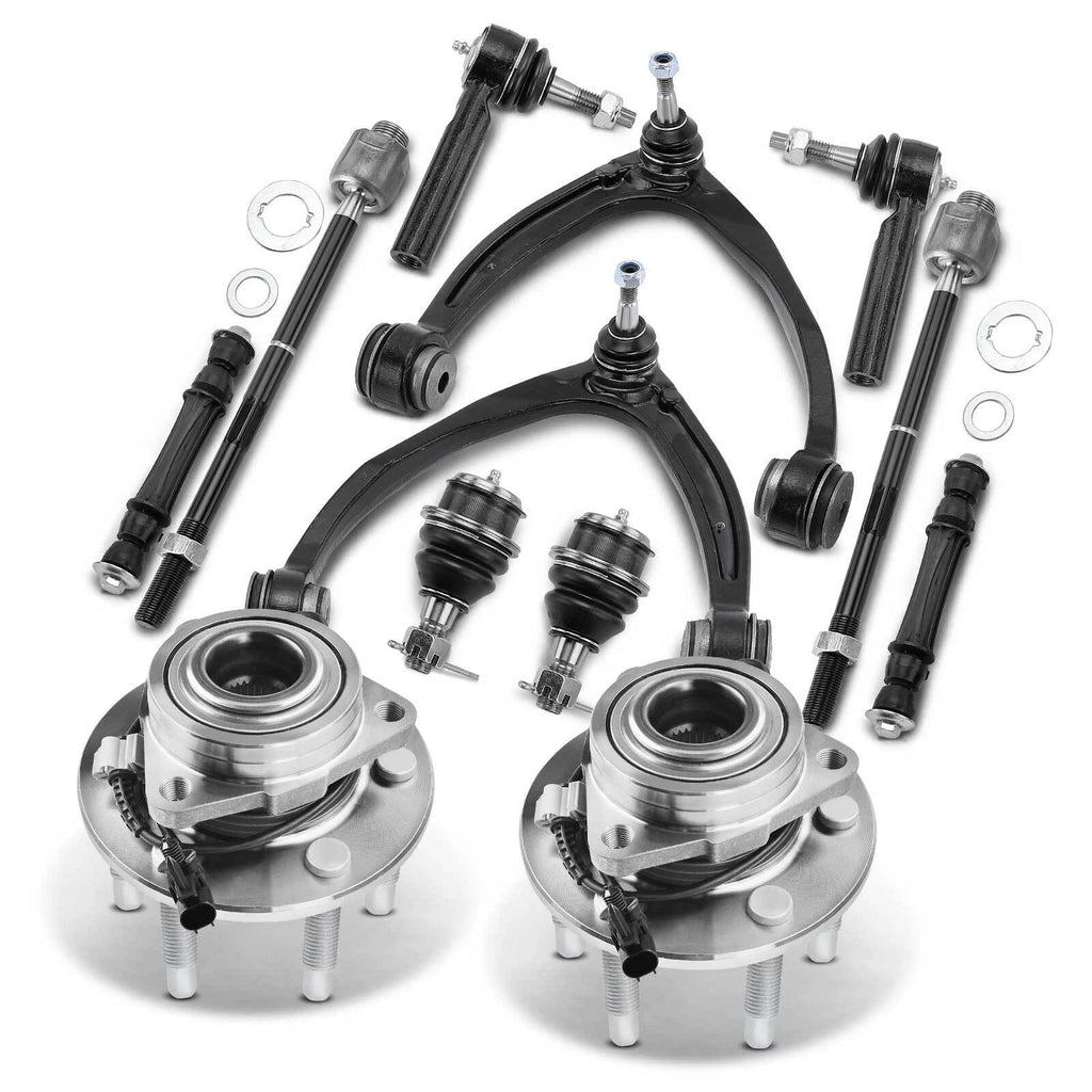 12x Front Control Arm with Ball Joint & Wheel Hub Bearing for Silverado