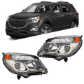 Set of 2 Headlights for Chevy Equinox (2016â2017) Halogen Projector