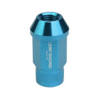 Set of 4 Open End M12x1.25 44mm Tall Sky Blue Aluminum Lug Nuts for JDM