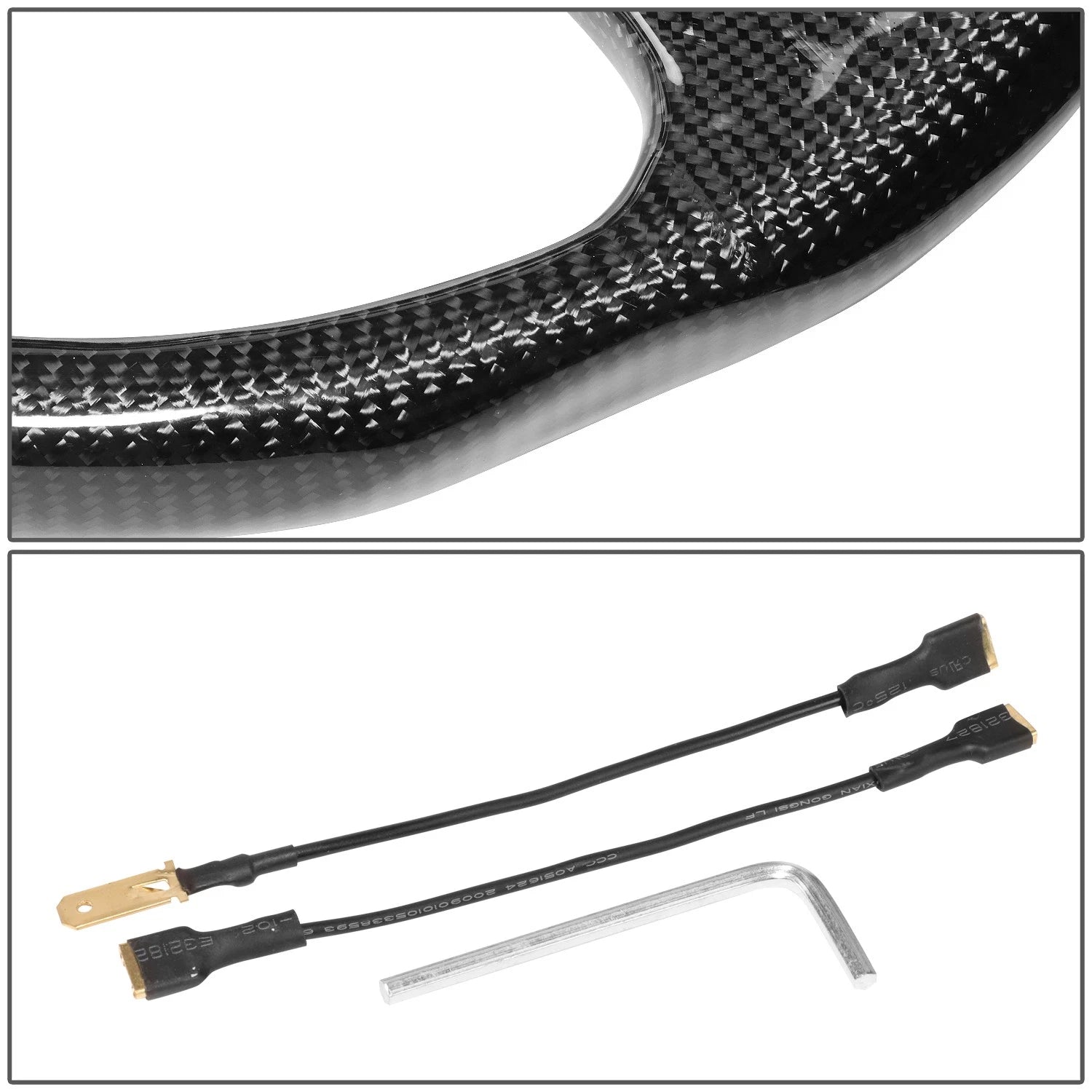 NRG ST-012CF 350mm Flat Dish 3-Spoke Carbon Fiber Steering Wheel for Universal