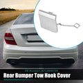 Rear Bumper Tow Hook Cap for Mercedes Benz E-Class (A2128850726) Silver Tone
