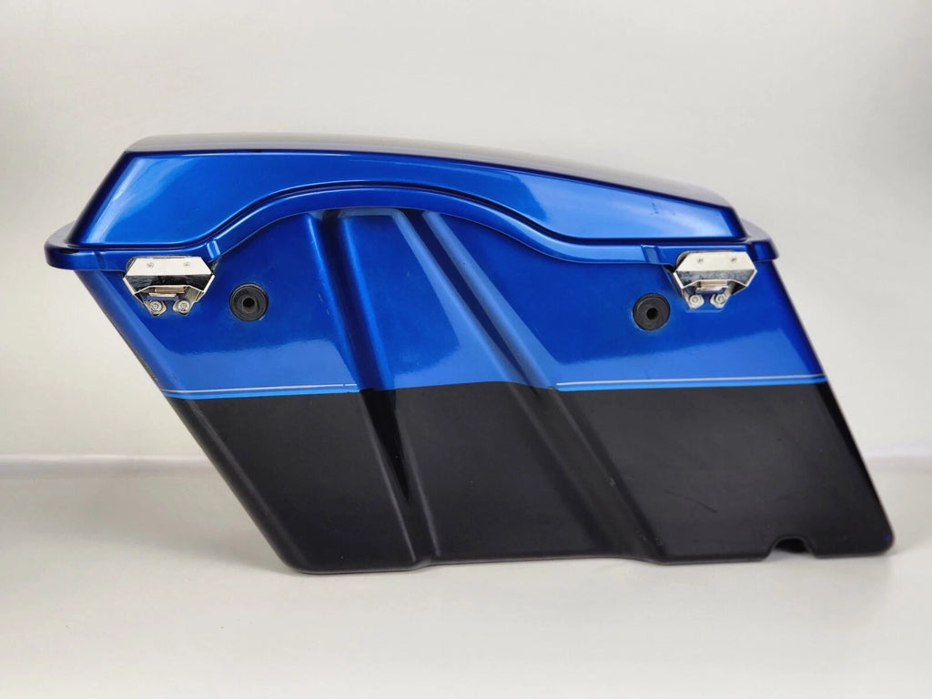 Right Saddlebag Lid & Hardware for Harley Touring (2007) - Blue/Black