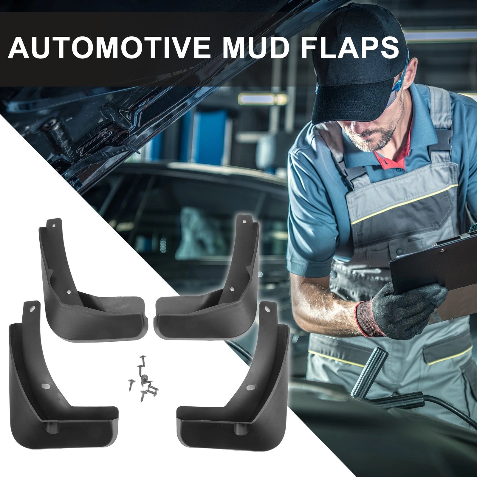 Set of 2 Front & Rear Mud Flaps for Volkswagen Golf (2015–2017)