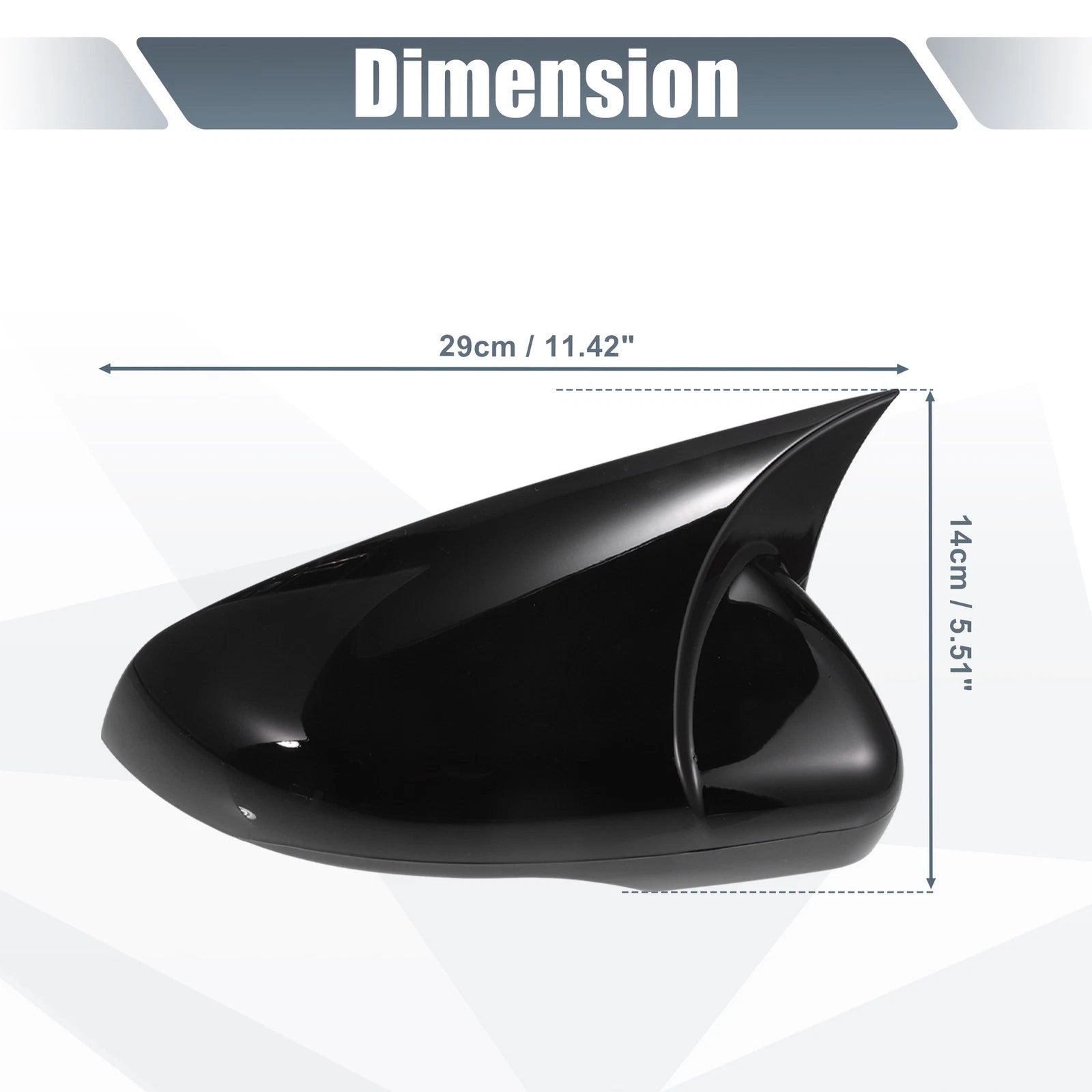 Pair Rearview Mirror Cover Overlay Gloss Black for Volkswagen Golf 6 MK6 (2009–2013)