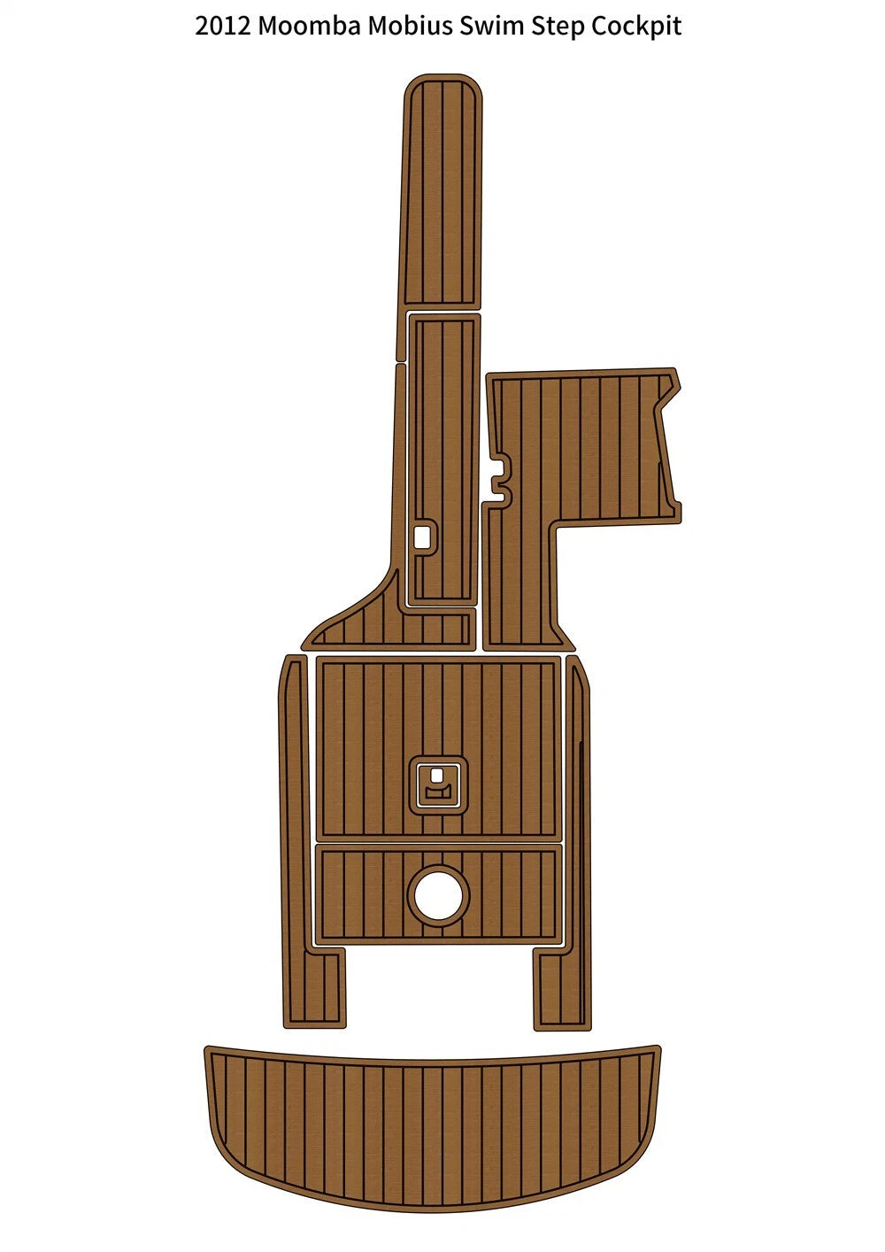 EVA Foam Teak Flooring Mat for Moomba Mobius (2012)