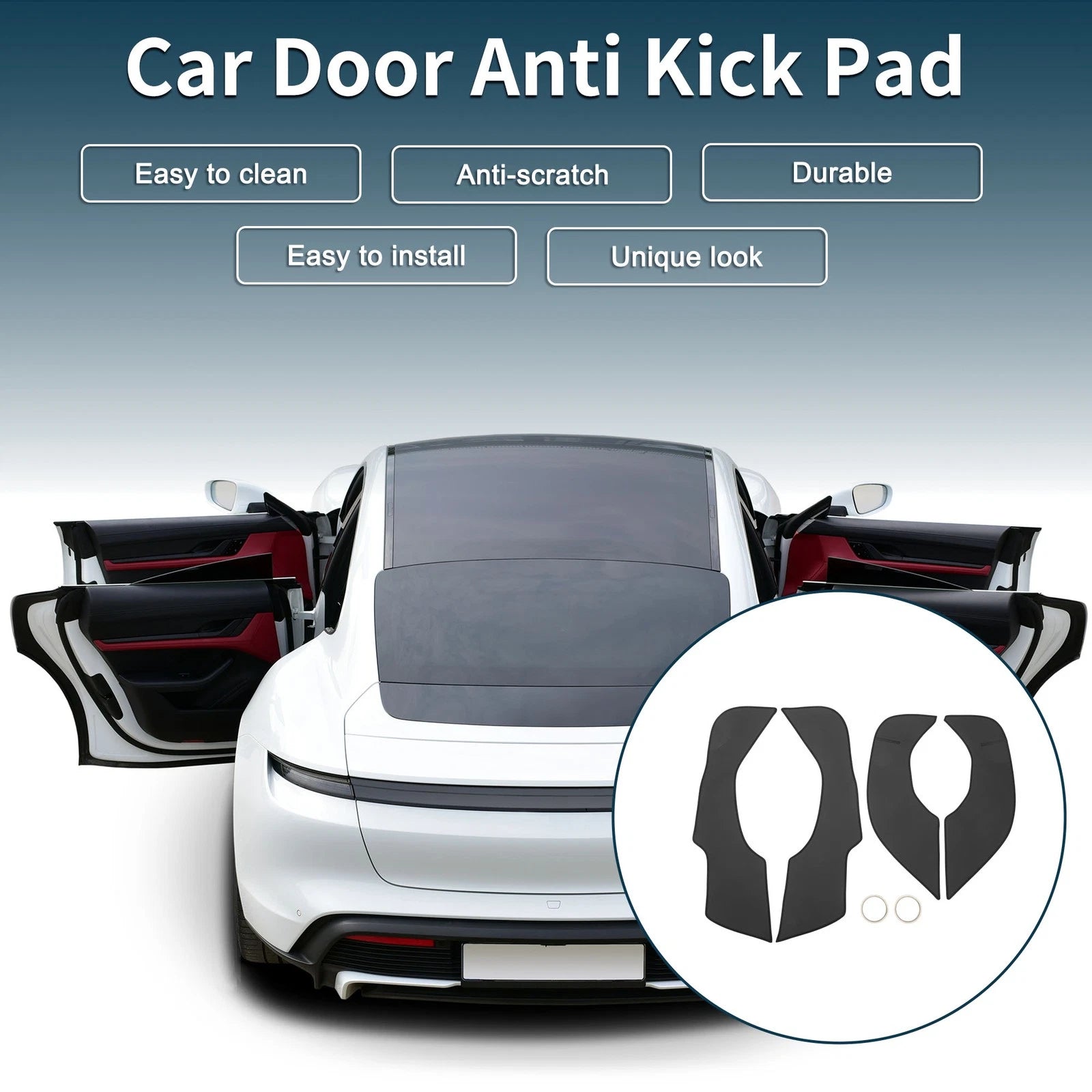Set of 1 Car Door Anti Kick Pad Sticker Protector for Hyundai Tucson (2015–2018)