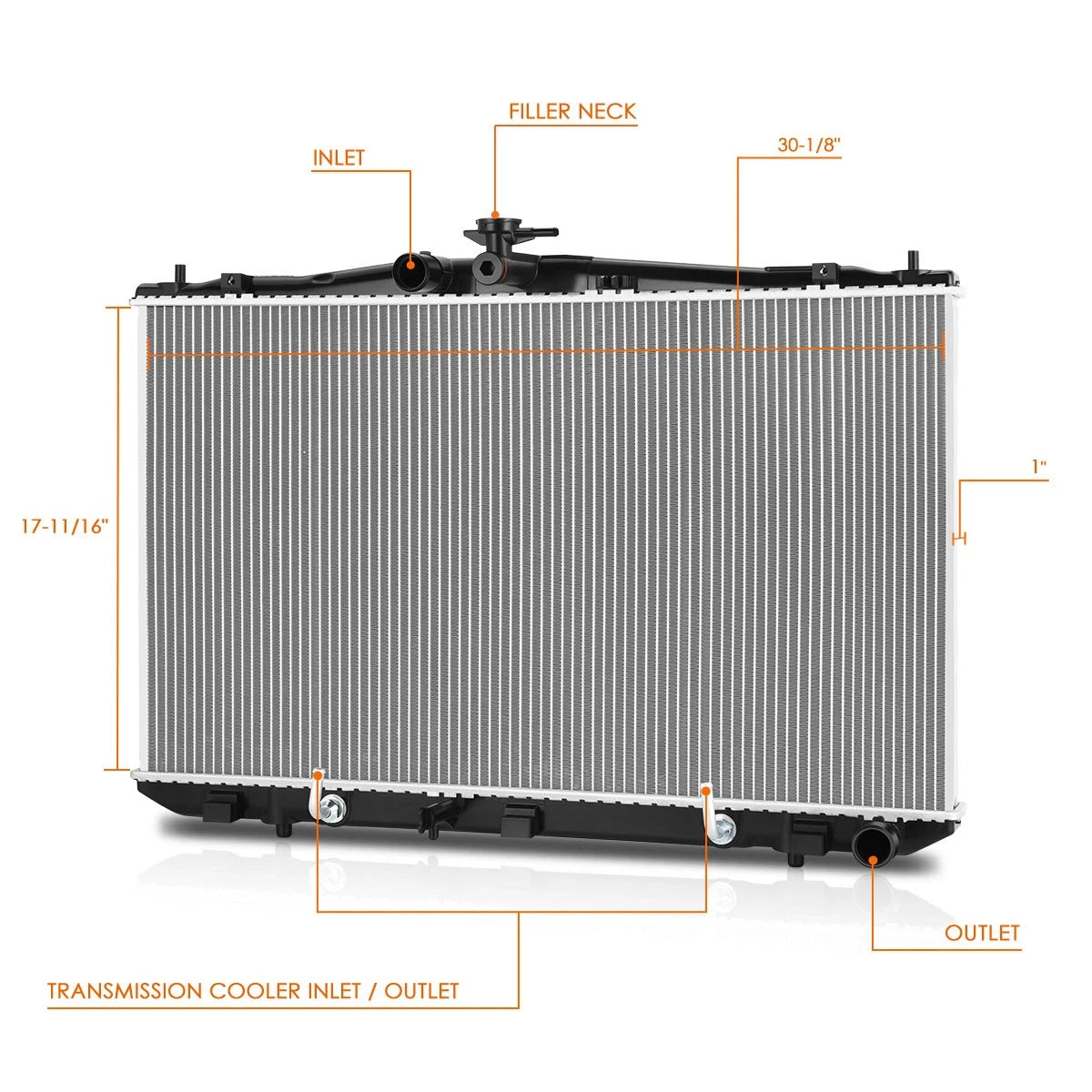 Aluminum Cooling Radiator DPI-13207 for RX350/RX450H/Sienna (2010–2016)