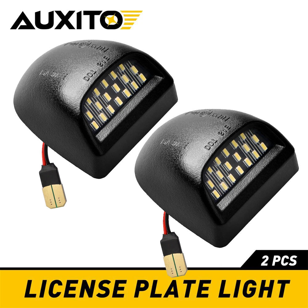 Set of 2 White LED License Plate Lights for Chevy Silverado GMC Sierra 1500 2500