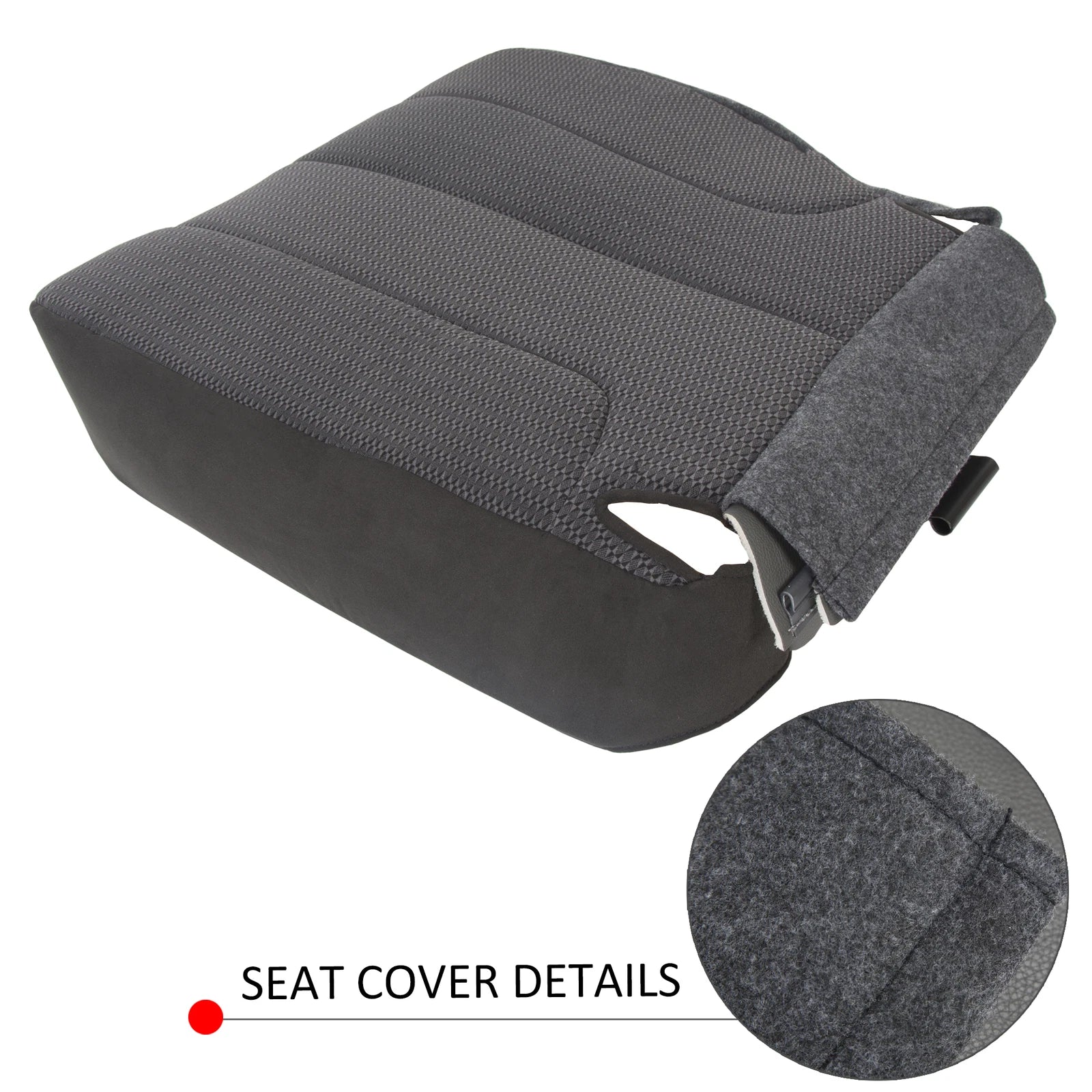 Driver Bottom Cloth Seat Cover for Dodge Ram 1500 2500 (2002–2005) Dark Gray