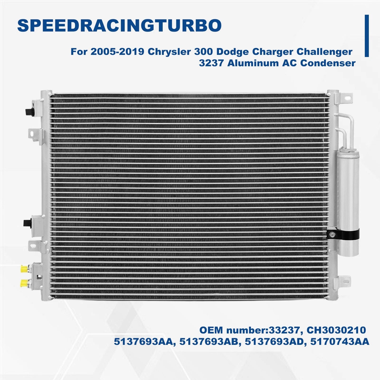 Aluminum AC Condenser for Chrysler 300 Dodge Charger Challenger (2005–2019) 3237