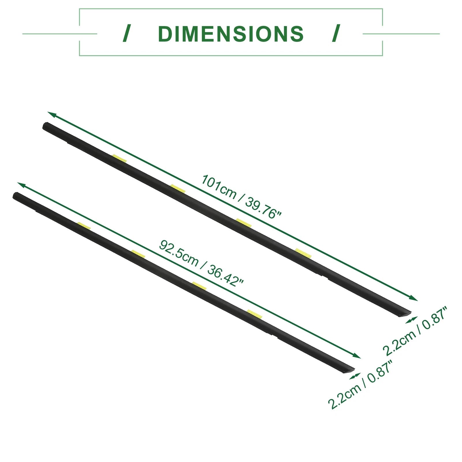 Set of 4 Weatherstrip Window Seal No.72450S04003 for Honda Civic (1996–2000)