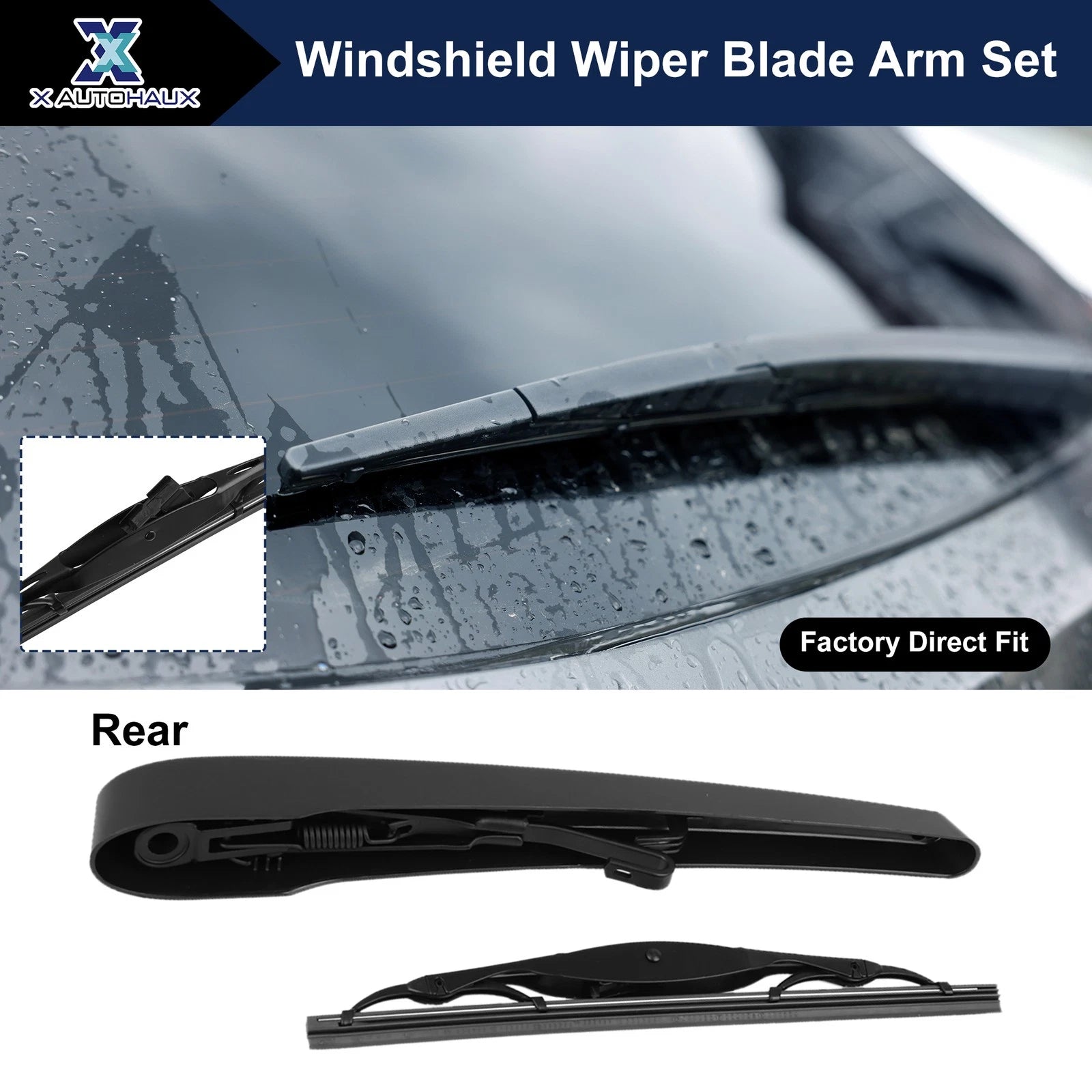 Set of 2 Rear Windshield Wiper Blade Arms for Buick Encore (2012–2016)