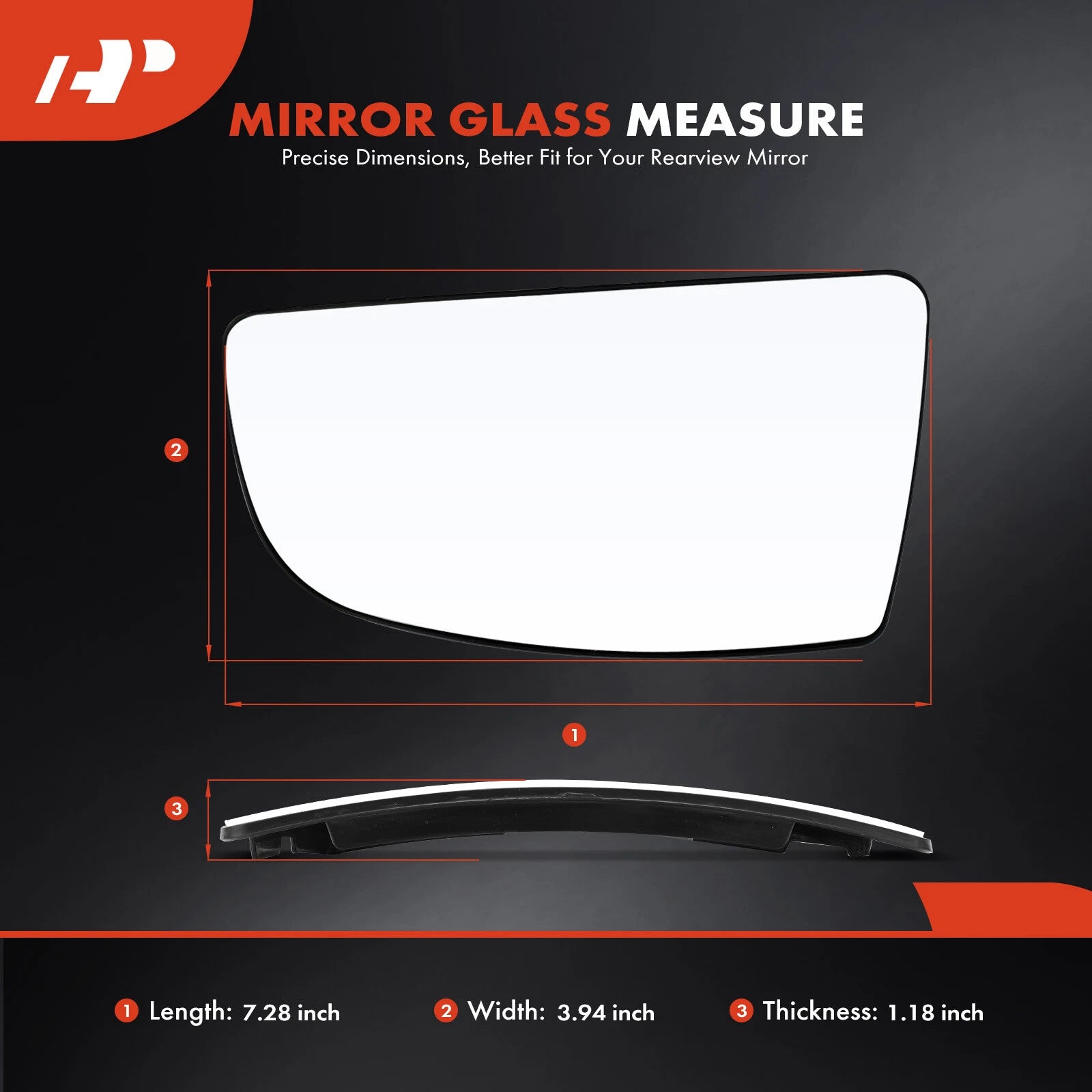 Driver Power Mirror Glass for Ford Transit 150/250/350 (2015–2019)