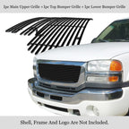 Stainless Black Billet Grille Combo for GMC Sierra 1500/2500/3500 (2003-2006)