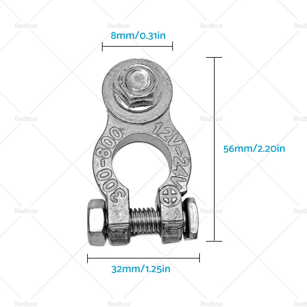 8PCS Car Battery Terminals Positive Negative Connectors Clamp for