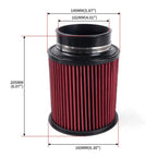 4" High Flow Round Dry Air Filter for Cold Air Intake