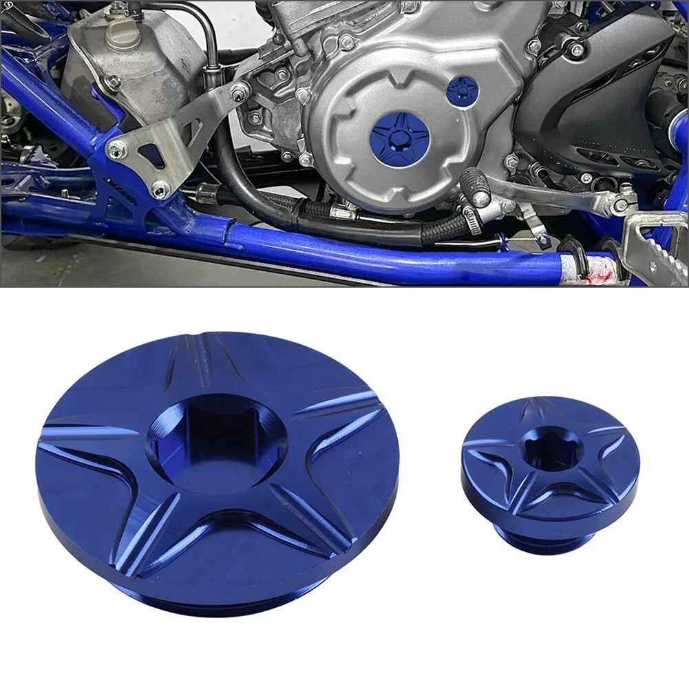 Engine Plug Crankcase Cover Oil Filler Screws for Yamaha YFM700 Raptor (2006–2026)