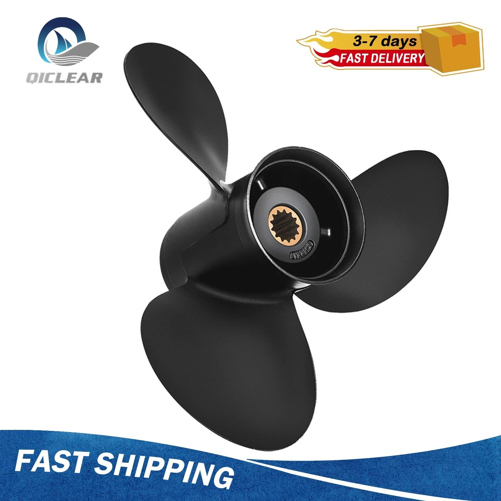 12 x 17 Outboard Propeller for Evinrude 40-75HP (13 Spline Tooth, 763462)
