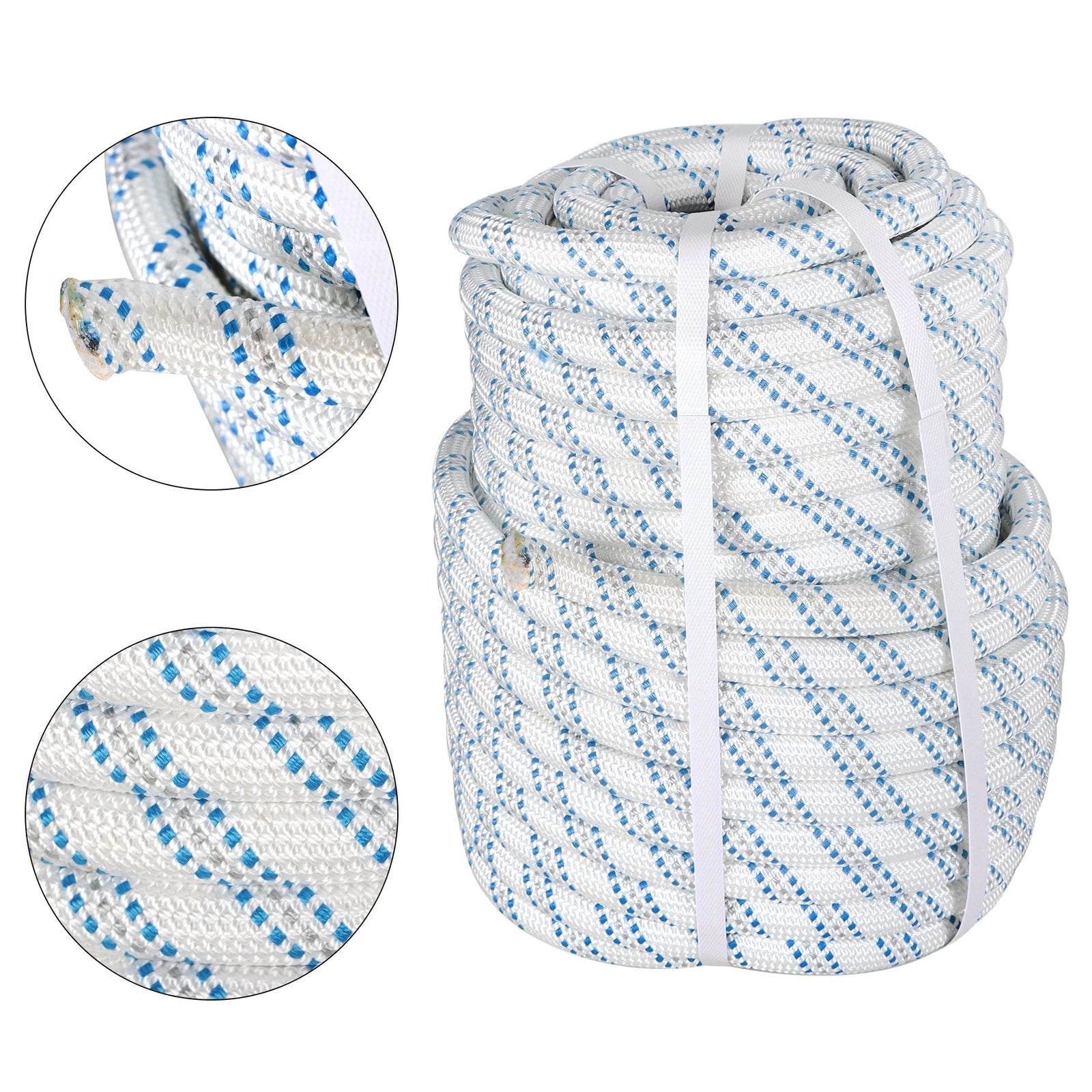 Double Braid Nylon Polyester Bull Rope for Arborist Rigging (150')